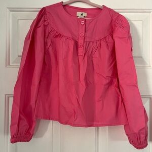 Pink Button-Up Blouse